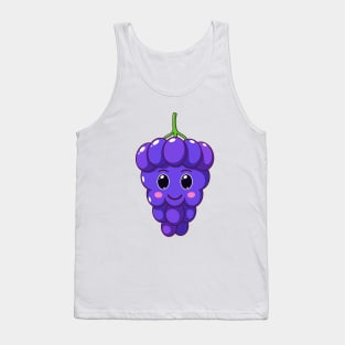 Cute Kawaii Grape, Cartoon Ripe Berries Tank Top